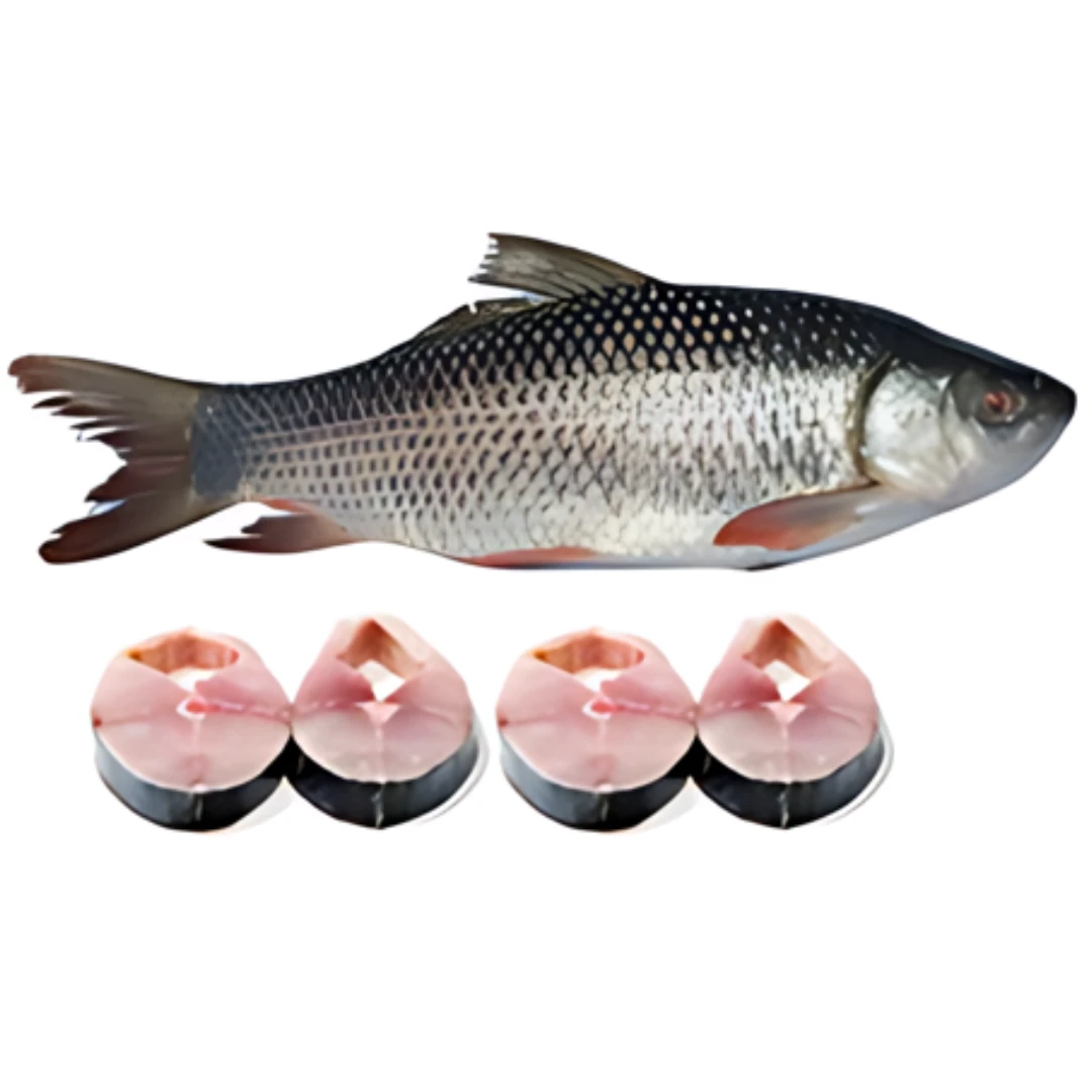 రొయ్య చేప 1KG Medium Cut, With Head ( 700g - 750g )   ( M7 )
