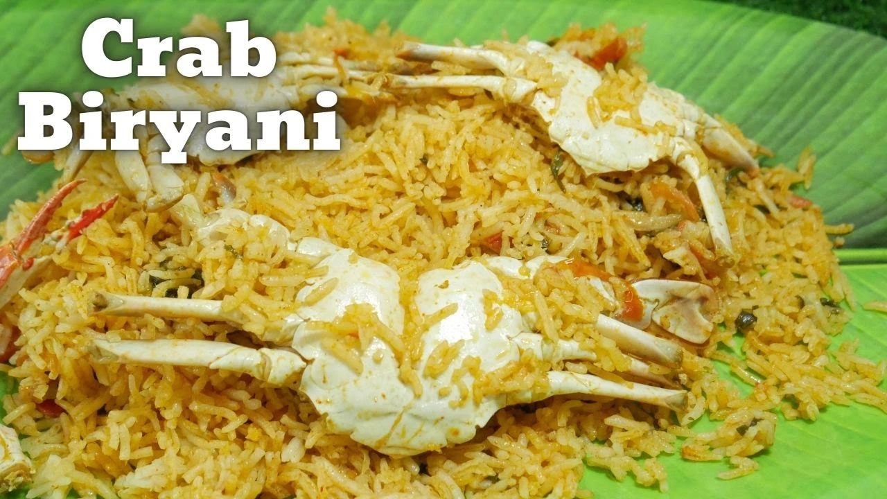 Chitti mutyalu crab biriyani